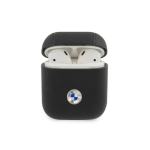 BMW BMA2SSLBK AirPods 1|2 cover czarny|black Geniune Leather Sil