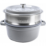Garnek Garnek żeliwny okrągły z wkładem STAUB La Cocotte 40508-819-0 - 3,8 ltr. grafitowy
