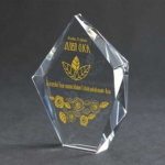 Tryumf Engraved glass trophy + paint filler