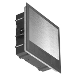 Orno Puszka podłogowa na gniazda modulowe 6 x 45x45mm or 12 x 22,5x45mm, cover: stainless steel, black
