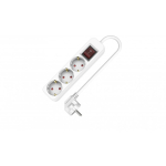 Fuj:tech 3-part extension cord, 1.5 m, white
