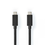 Nedis CCGB64020BK20 USB-kaabel USB 3.2 Gen 2 (3.1 Gen 2) 2 m USB C Must