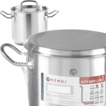 Kitchen Kitchen Line tall pot with lid 9 l dia. 240 x 200 h - Hendi 837306