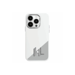 Case Case Karl Lagerfeld KLHMP16SSCMKMPCH iPhone 16 6.1" white/white hardcase Silicone Initial Metal Logo MagSafe