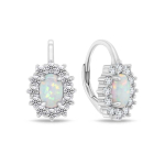 Brilio Brilio Silver Charming silver earrings with zircons and opals EA1127W