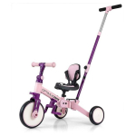 Milly Milly Mally Optimus Max 5in1 triratastel koos suunajaga rihmaga, roosa