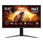 AOC G4 U32G4U PC lamekuvar 80 cm (31.5") 3840 x 2160 pikslit 4K Ultra HD Must, Punane
