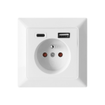 Orno One socket 2P + Z, USB-A + USB-C, output 5VDC, max. 2.8A