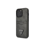 Case Case Guess GUHCP13LP4TPK iPhone 13 Pro / 13 6.1 inch Black/Black Hard 4G Triangle Logo Card Slot