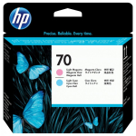 HP HP 70 lys r&oslash;d og lys cyan fotoskriverhode med Smart Printing-teknologi tindikassett 1 tk Originaal Helemagenta, Helets&uuml;aan