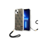 Case Case Guess GUOHCP14MH4STW iPhone 14 Plus 6.7 inch Brown / Brown Hard Case 4G Printing Strap