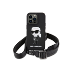 Case Case Karl Lagerfeld KLHCP15SSCBSKNK iPhone 15 6.1" hardcase black|black Crossbody Silicone Ikonik