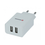 Swissten Travel Smart 2x USB 2.1A biała Universaalne Valge Hoonesisene