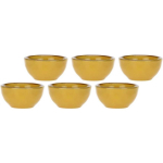 Rose&Tulipani Set of 6 round miseczek Concerto Ocra - Yellow, 7 cm