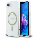 Guess IML Glitter Circle MagSafe iPhone 16e Case - Clear
