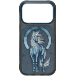 NIMMY kest MAGNETIC FANTASY ANIMAL UNICORN, &uuml;hilduv MagSafe'iga, loodud IPHONE 18 Pro/17 Pro jaoks, sinine