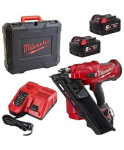 Milwaukee Cordless Nailer M18 FFN-502C 18V 2x5.0Ah (50-90mm) 34 &deg;