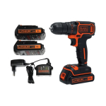 Black Black & Decker screwdriver - drill 18V 2x1.5Ah BDCDC18B