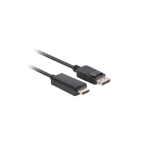 Lanberg CA-DPHD-11CC-0050-BK kaabli soomuutja DisplayPort HDMI Must