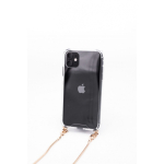 Evelatus Apple iPhone 11 Pro Max Silicone Transparent with Necklace TPU Strap Gold