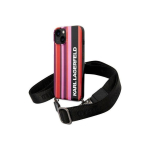 Karl Karl Lagerfeld KLHCP14SSSTTP iPhone 14 6.1" Hard Case Pink/Rose Color Stripe Strap