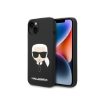 Case Case Karl Lagerfeld KLHCP14MSLKHBK iPhone 14 Plus 6.7 Inch Hard Case Black / Black Silicone Karl Head