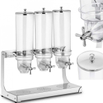 Royal Royal Catering Candy rice cereal dispenser, clear, triple, 10.5 l
