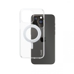 PanzerGlass CARE by &reg; Feature Case Transparent w. Silver Kickstand & MagSafe iPhone 15 Pro Max mobile phone case
