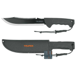 Machete Machete with saw. Length 25cm. Comfortable non-slip handle. Safe material case Truper&reg;