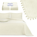 AmeliaHome Bedspread color cream material type - textile, microfiber 220x240