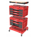 Q-Brick Schubladenset auf Rollenplattform Qbrick System ONE 2.0 WORKSHOP DRAWERS SET nr 5 Raudonas Ultra HD Custom
