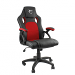 White White Shark KING'S THRONE Universaalne m&auml;nguri tool Polsterdatud pehme iste Must, Punane