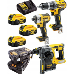 DEWALT COMBO SET 18V DCD796 + DCF887 + DCH273 3x4.0Ah 2xTSTAK II DCK368P3T