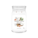 Yankee Yankee Candle Signature vahak&uuml;&uuml;nal Silinder Kookosp&auml;hkel, Ananass, Vanilje Valge 1 tk