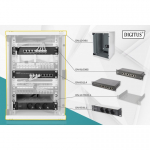 Digitus DN-10-SET-2 p&uuml;stik Seinale monteeritav riiul Hall