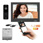 Orno BESAR video intercom kit, hands-free, 10-inch monitor, with encoder, card and key fob reader and mobile app