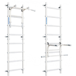Sports Sports complex (gymnastics wall) with crossbar 2in1 SANRO S11 Pastel white-grey, 211x49cm