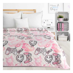 Eurofirany D91/N/KID/17 170X210 B+PINK+SILVER Bed cover