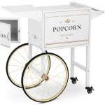 Travel Travel Royal Catering Trolley podstawa do maszyny do popcornu with cabinet retro 51 x 37 cm - white and gold