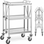 Royal Royal Catering Cart załany kelnerski cateringowy stainless steel 3 p&oacute;łki do 90kg
