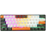 Media-Tech ZONE 61 - Short Mechanical Gaming Keyboard 60%, RED silent mechanical switches, colorful lighting, 61 keys, USB-C