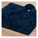 Eurofirany CHIC / 2 soft rug, decorated with a geometric pattern with crystals, 60X90 cm, color: blue