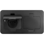 Orno Hermetyczne gniazdo elektryczne důvlezne, rectangular, IP55, black