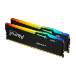 Kingston Kingston Technology FURY Beast RGB m&auml;lumoodul 128 GB 2 x 64 GB DDR5 5600 MT/s 288-pin DIMM