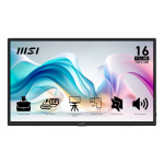 MSI PRO MP165 E6 Kaasaskantavad telerid ja monitorid Kaasaskantav monitor Must 39,6 cm (15.6") LED 1920 x 1080 pikslit