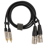 Fuj:tech 2 x RCA uros &ndash; 2 x XLR uros audiokaapeli, 1,5 m, musta