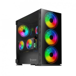 Savio PC Case Prime X1 ARGB Glass Black Midi Tower Must