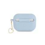 Guess GUAPLSCHSB AirPods Pro Cover Blue/Blue Silicone Charm Heart Collection