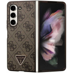 Guess case Samsung Z Fold5 GUHCZFD5P4TDPW black Leather 4G Triangle Strass