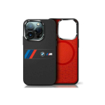 Case Case BMW BMHMP16X23SAXK iPhone 16 Pro Max 6.9" black/black hardcase Silicone Middle Stripe MagSafe